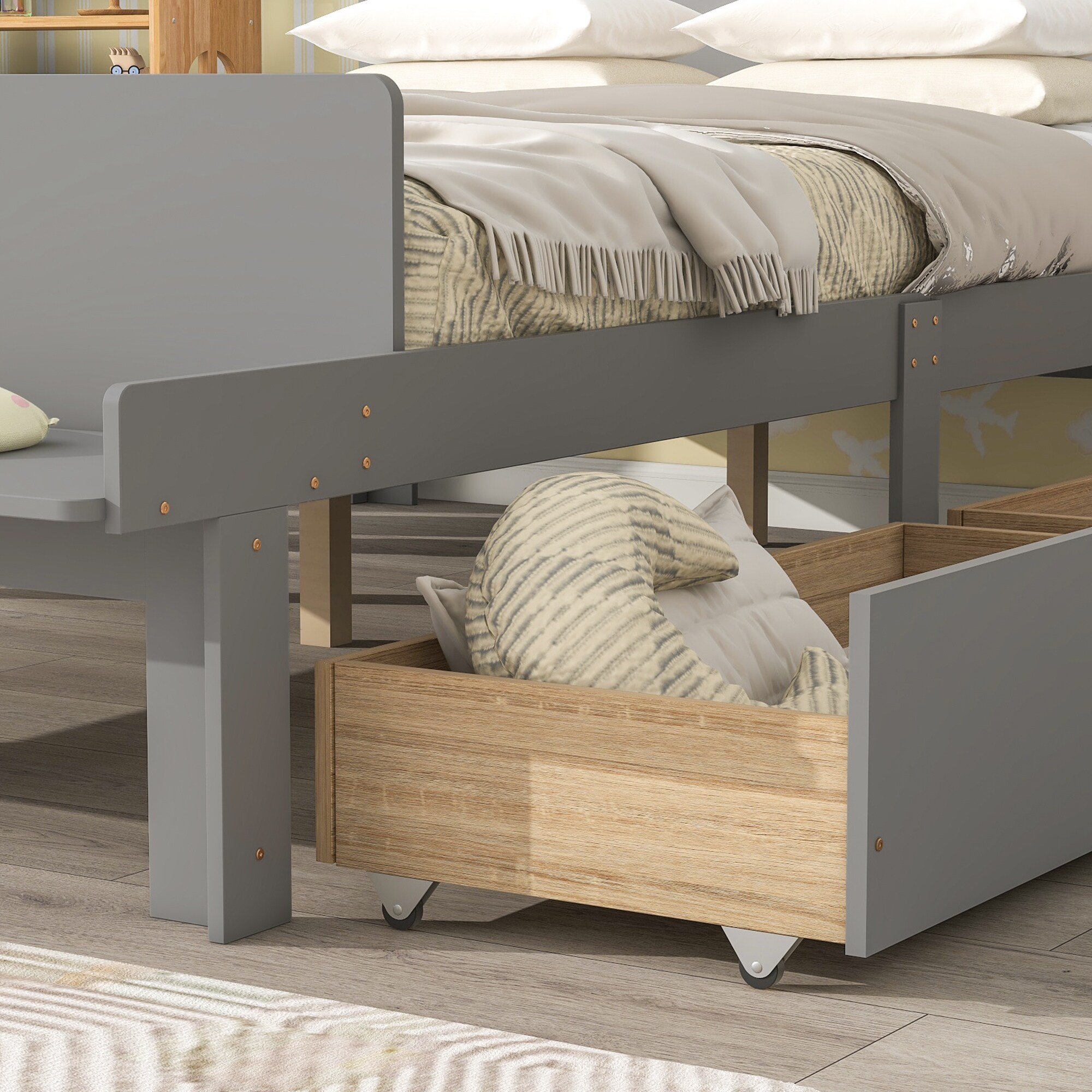 Bed with on sale bench attached