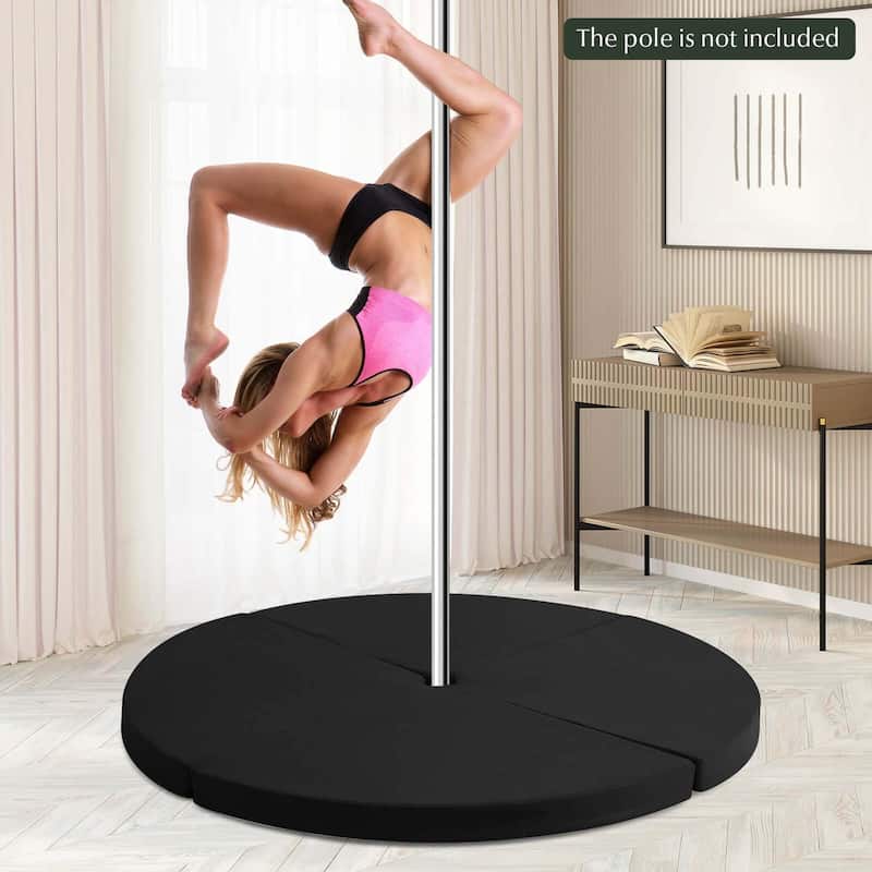 Costway Pole Dance Crash Mat Round Portable Yoga Mat with EPE Foam - See Details