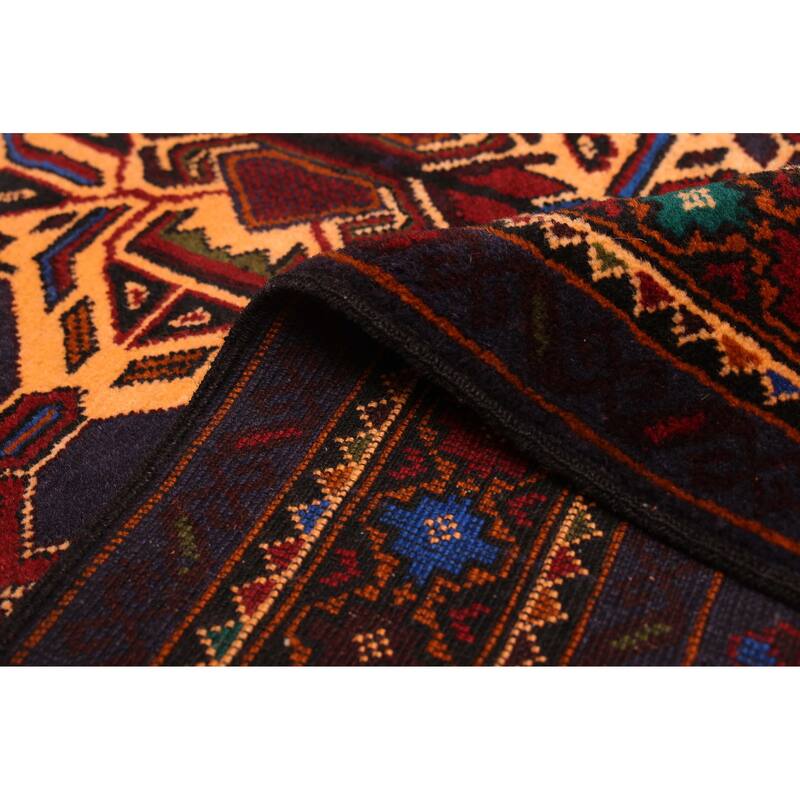 ECARPETGALLERY Hand-knotted Teimani Dark Navy Wool Rug - 4'0 x 7'1