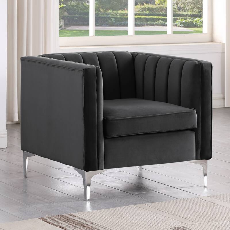 Morden Fort Upholstered Accent Living Room Chair - Black