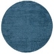 preview thumbnail 7 of 5, SAFAVIEH Penelope Shag Fadhila Shag Rug 6'7" Round - Navy/Ivory - Round