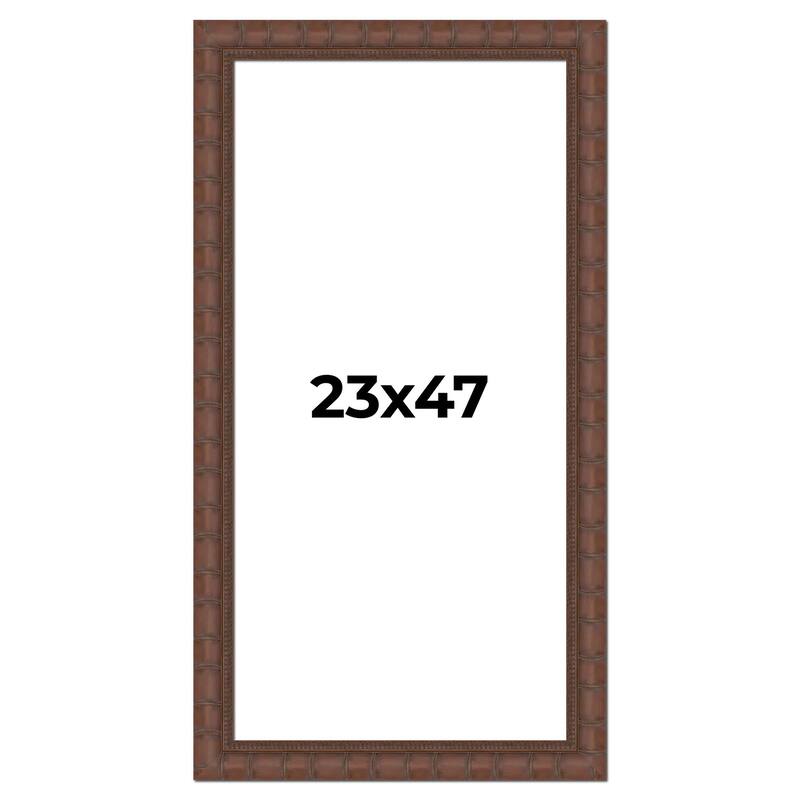 23x47 Frame Pewter Solid Wood Picture Frame Width 1.625 Inches | Interior Frame Depth 0.6875 Inches