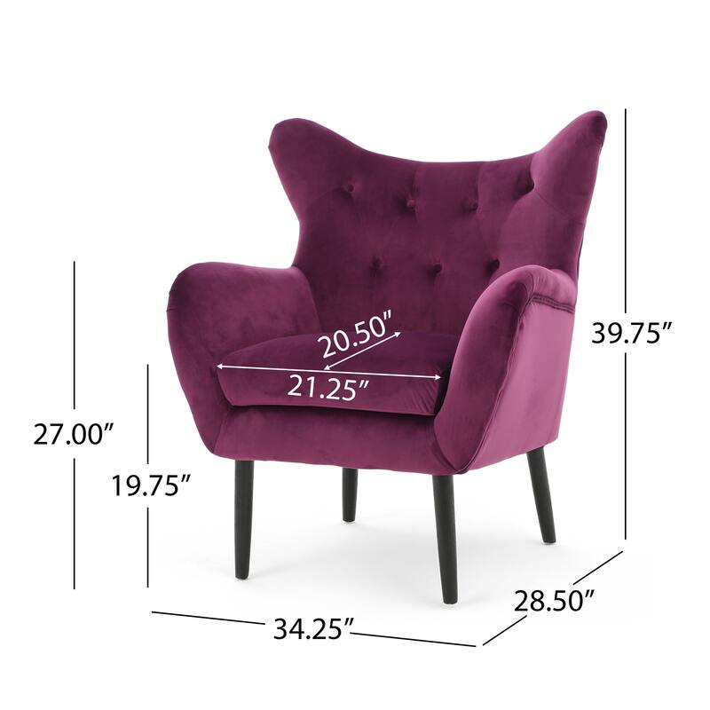 Fuchsia Featured Wingback Chair Accent Chair Side Chair Lounge Chair