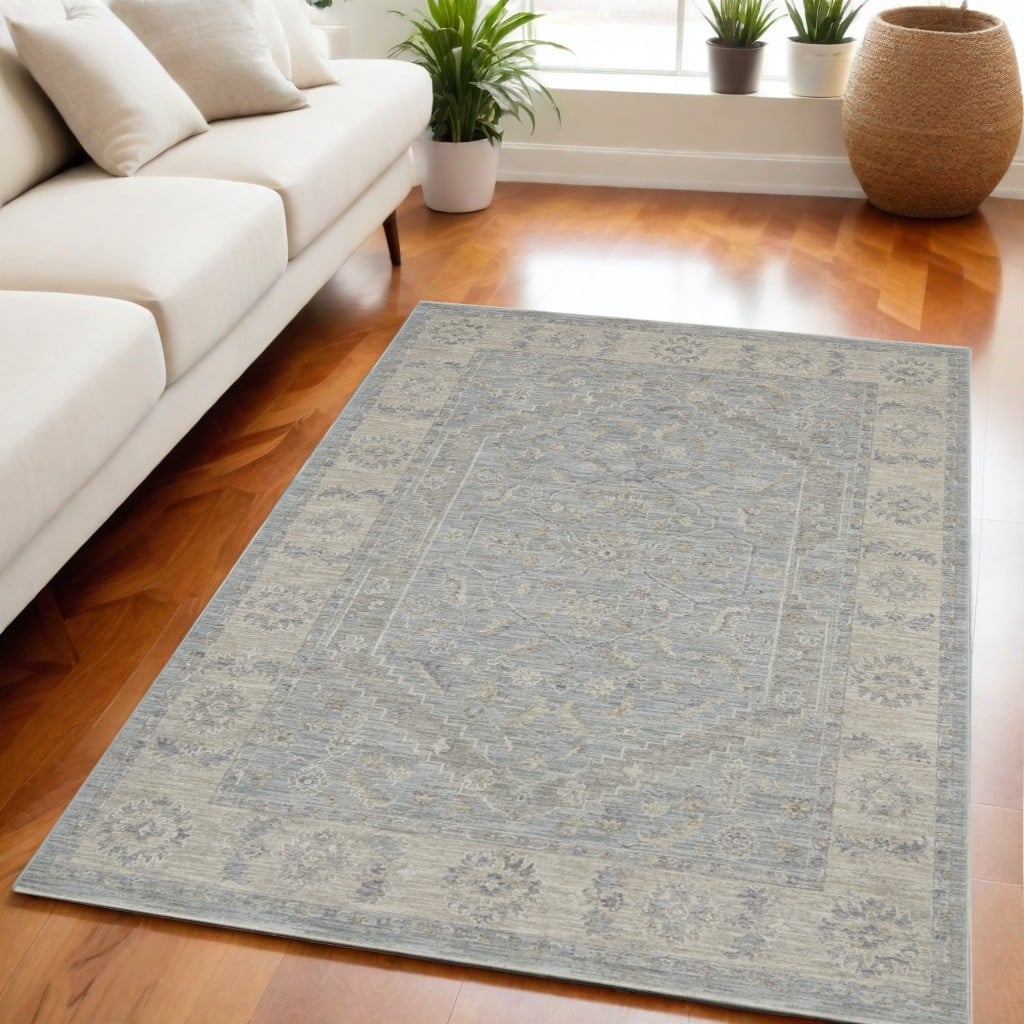 Power Loomed Floral Traditional Area Rug - 92' X '63' X '0.5