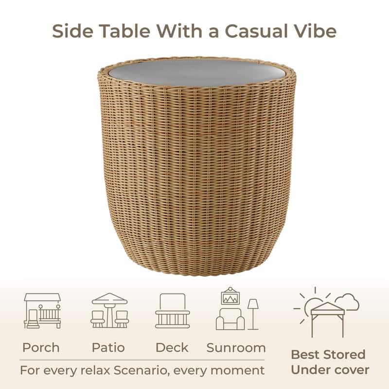 Patio Wicker Furniture Set Outdoor Rattan Bistro Set