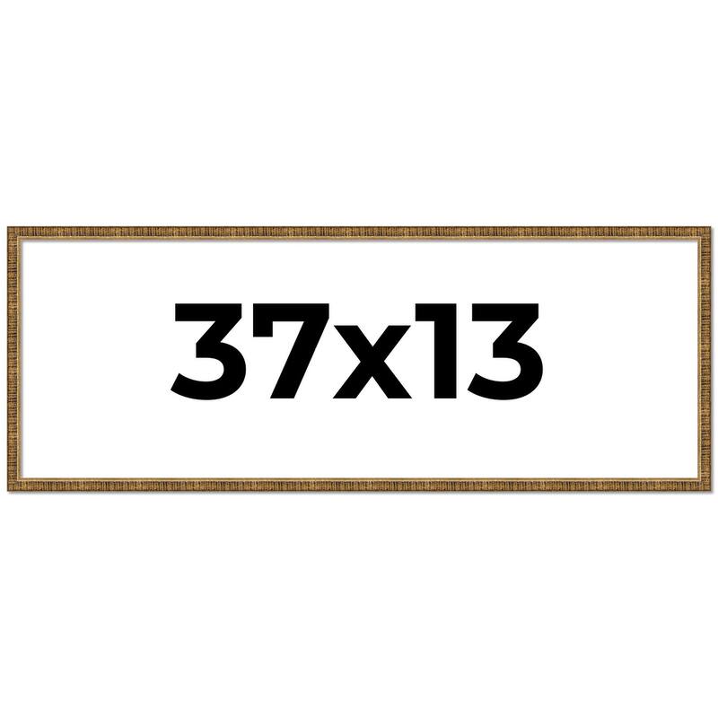 37x13 Frame Gold Picture Frame - Complete Modern Photo Frame Includes