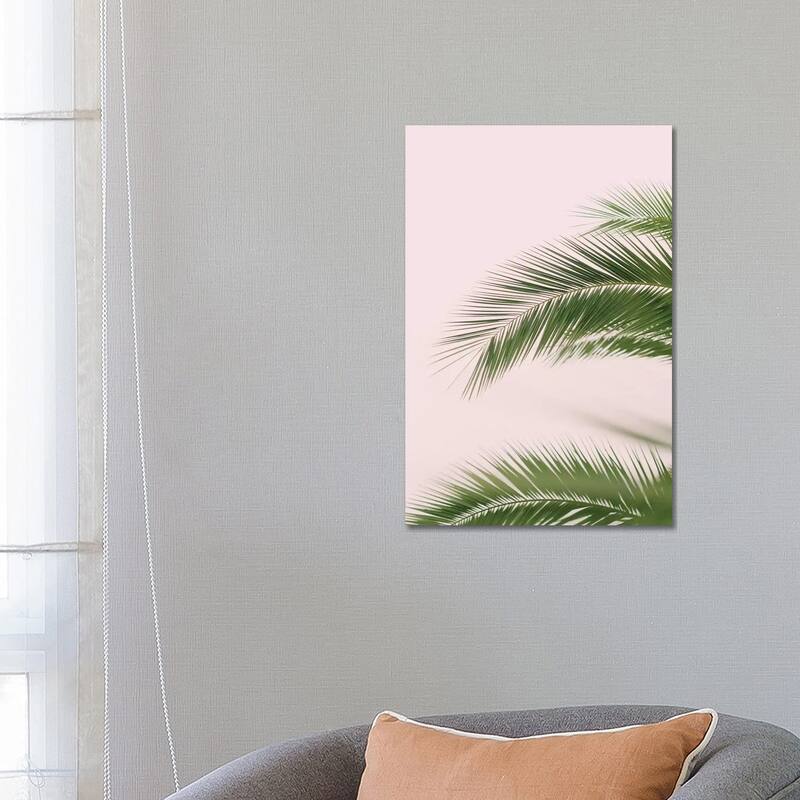 iCanvas "Pink And Green Palm Tree" by Ruby and B Canvas Print - 26x18x1.5