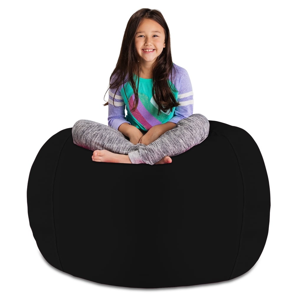 Kids' Stuffed Animal Storage Bean Bag Chair Cover or Toy Organizer