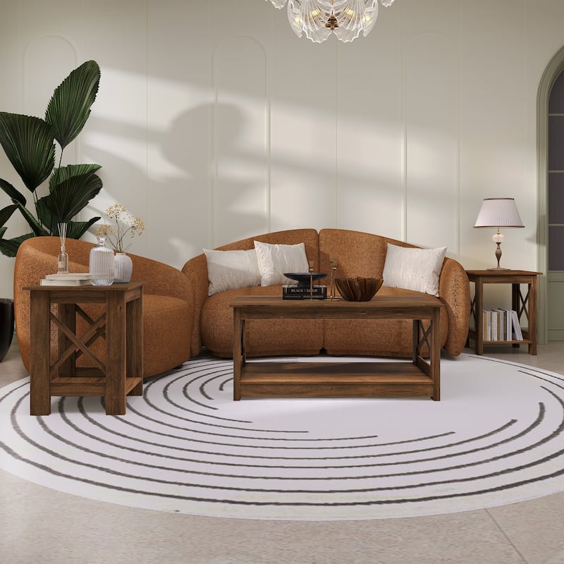 CraftPorch Modern 3-Pieces Coffee Table Set