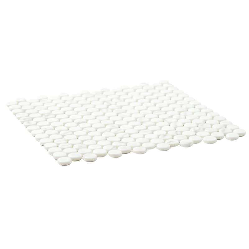 Eterna Penny 12x12 Glass Round Mosaic Tile - Floor, Wall, Backsplash