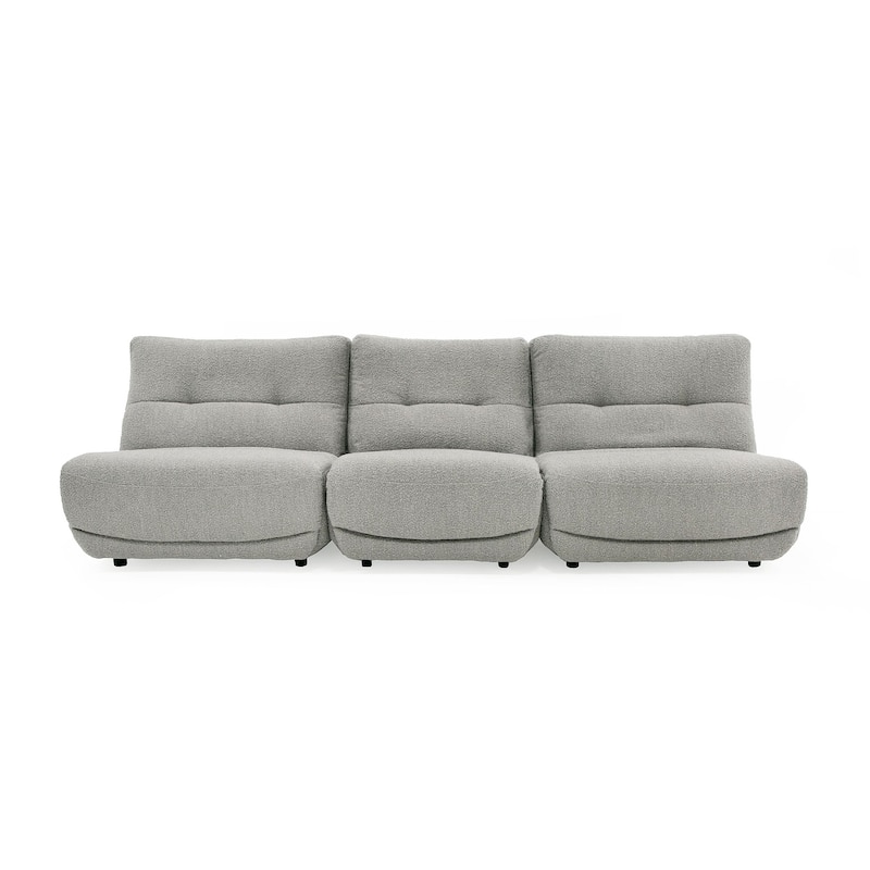 Divani Casa Basil Modern Grey Fabric Small Electric Recliner Chair