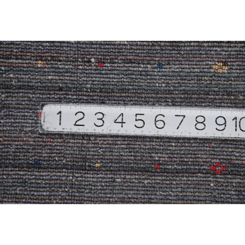 Hand Knotted Oriental 100% Wool Carpet Tribal Tribal Multi-Colored Gabbeh Area Rug - 9' 11'' X 8' 0''