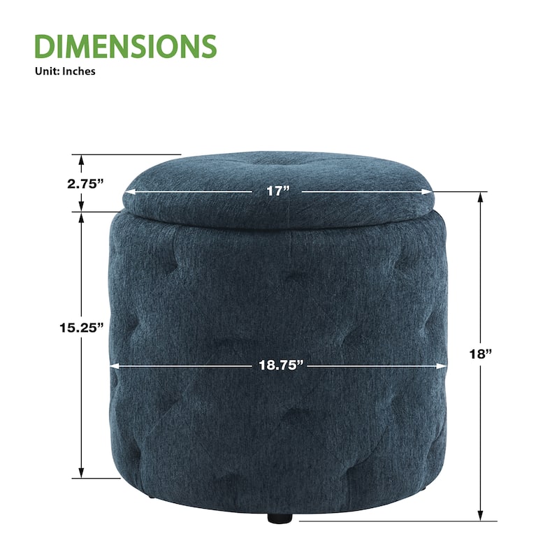 Erindale Round Storage Ottoman