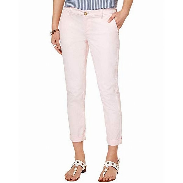Calvin Klein Pink Women's 16 Hampton Khakis Chinos Stretch Pants