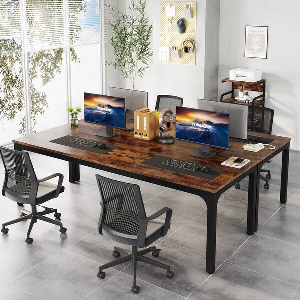 78.74 Inches Executive Desk Double Workstation with Metal