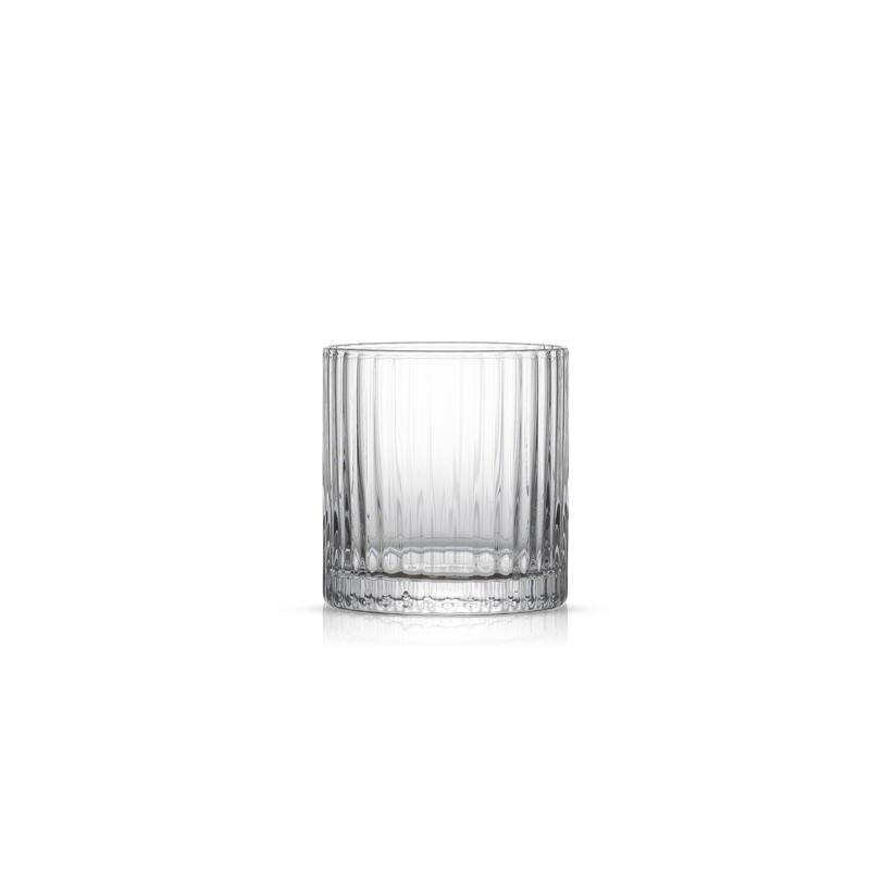 JoyJolt Elle Fluted Double Old Fashion Whiskey Glass - 10 oz - Set of 2 - 10 oz