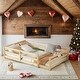 preview thumbnail 25 of 34, Floor Bed with Fence,Wood Kids Bed,Twin Size Natural