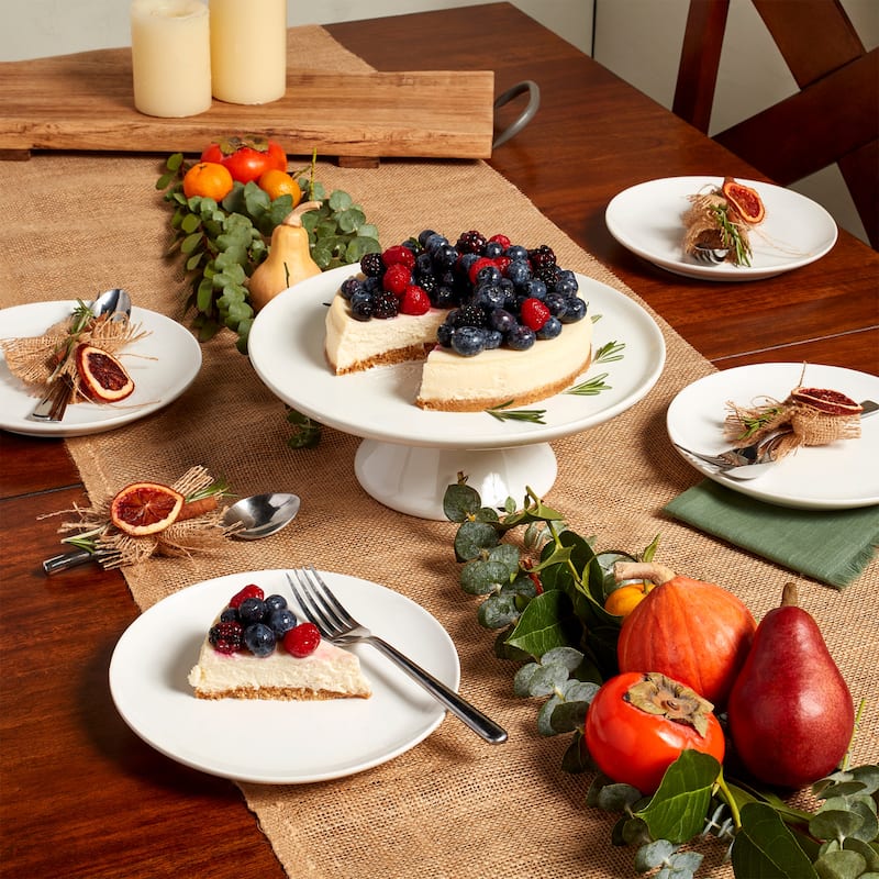 Denmark 11.5"x4" Round White Cake Stand - Blanc de Blanc Collection