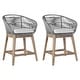 preview thumbnail 61 of 69, Tutti Frutti Solid Eucalyptus Wood and Rope Outdoor Patio Counter or Bar Height Barstool