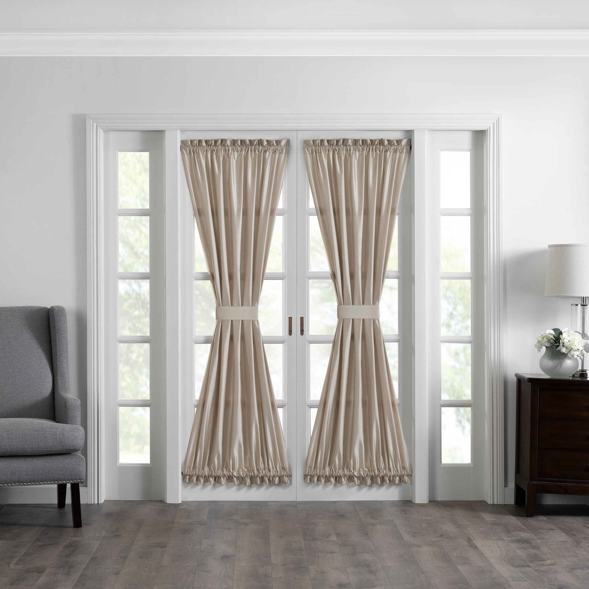 Threadmade Ford Faux Silk French Door Window Panel