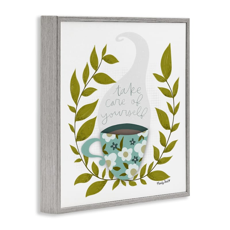 Stupell Take Care with Relaxing Coffee Framed Giclee Art Design By Mandy Ford Art + Illustration
