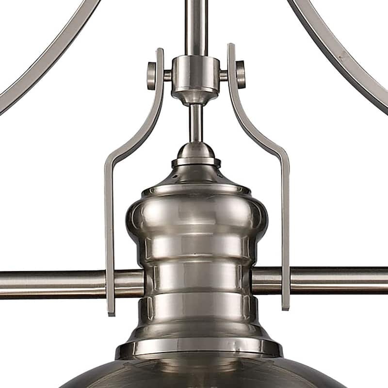 Elk Home Chadwick Satin Nickel With Metal Shade 3 Light Chandelier