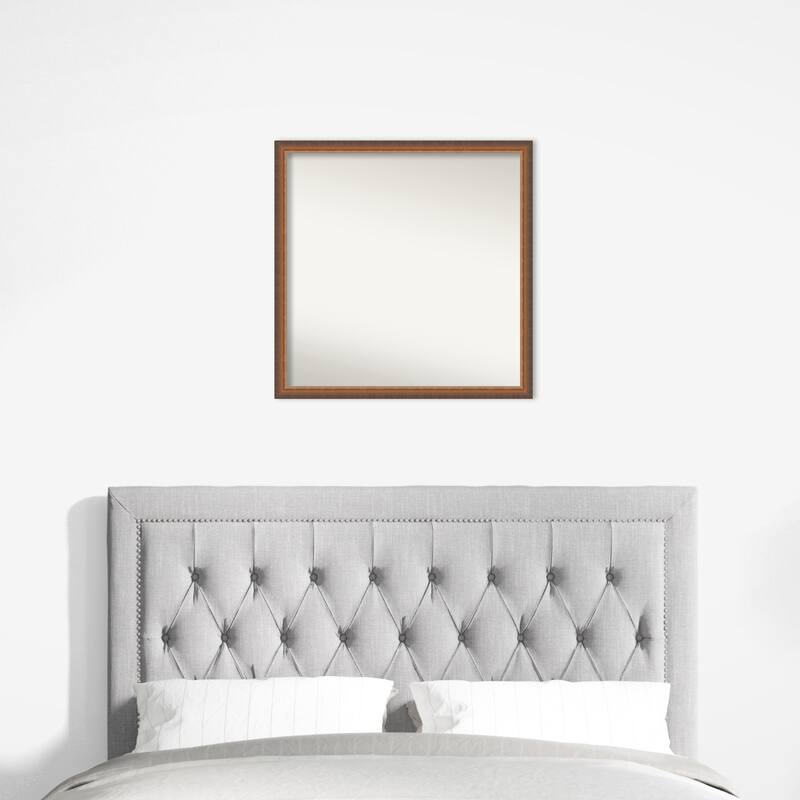 Two Tone Non-Beveled Wood Framed Wall Mirror