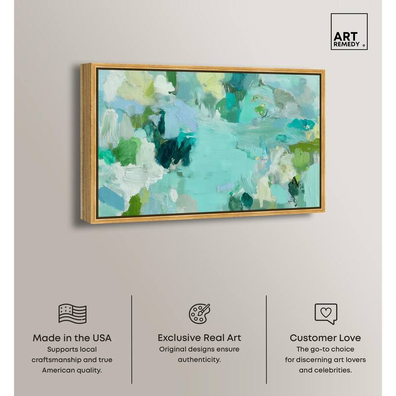 Alista Green Blues Canvas by Art Remedy