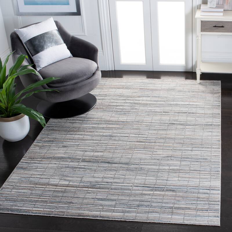 SAFAVIEH Sonoma Dillie Modern Abstract Rug - 5'5" x 7'6" - Grey/Ivory