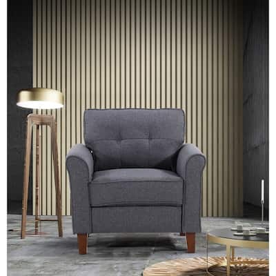 Kouchouk 32.9'' Wide Tufted Linen Armchair