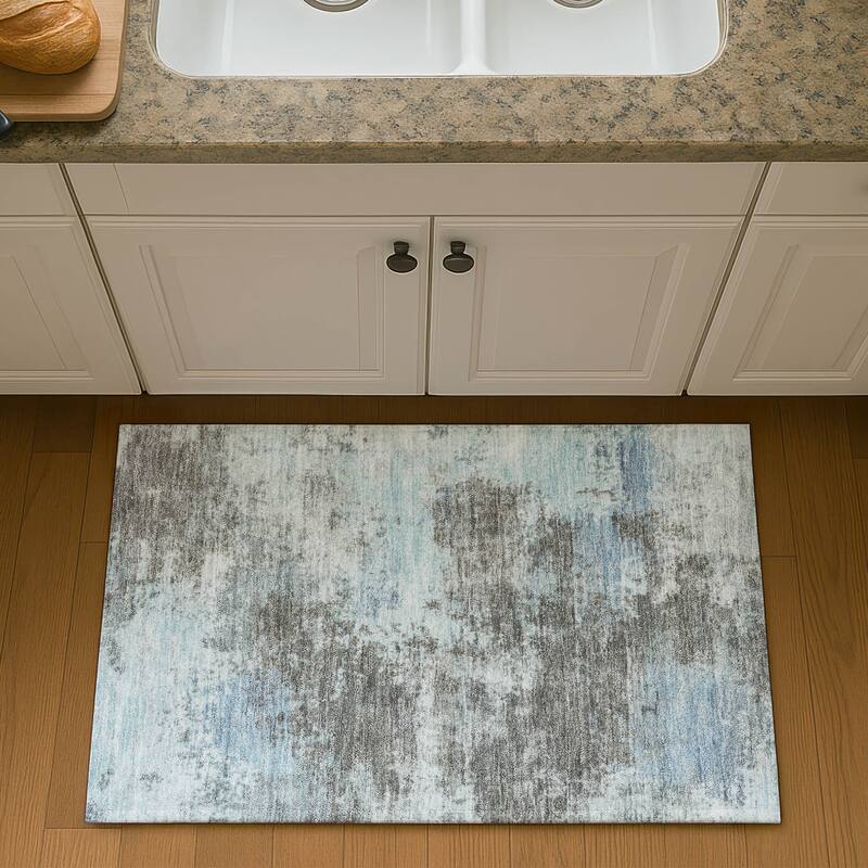 Premium Washable Super Soft Abstract Casual Mayfield Rug - Taupe - 1'8" x 2'6"