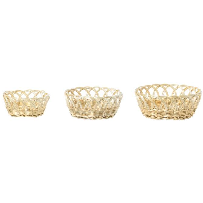Decorative Round Fruit Bowl Bread Basket Serving Tray
