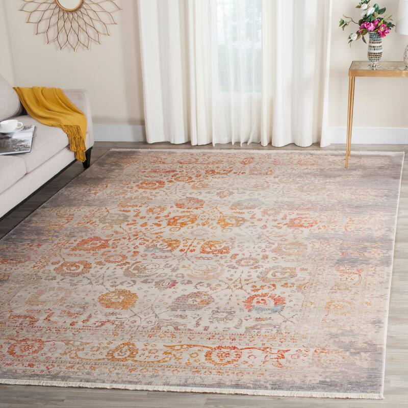 SAFAVIEH Vintage Distressed Boho Persian Hinako Oriental Polyester Rug - 10' x 13' - Grey/Multi
