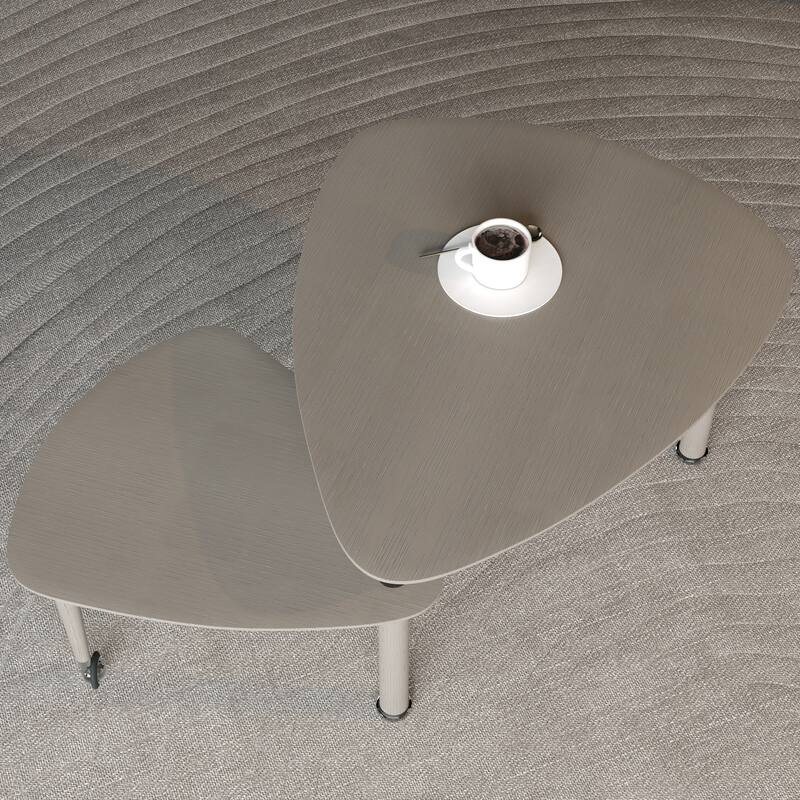Rotating Coffee Table with Storage, 360° Swivel Modern Cocktail Table, Solid Wood Legs & Easy Assembly