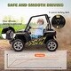 preview thumbnail 5 of 7, Qaba 12V Kids Electric Car with Parent Remote Control, Spring Suspension, Music, LED Light, Belt for 3-6 Years, Green