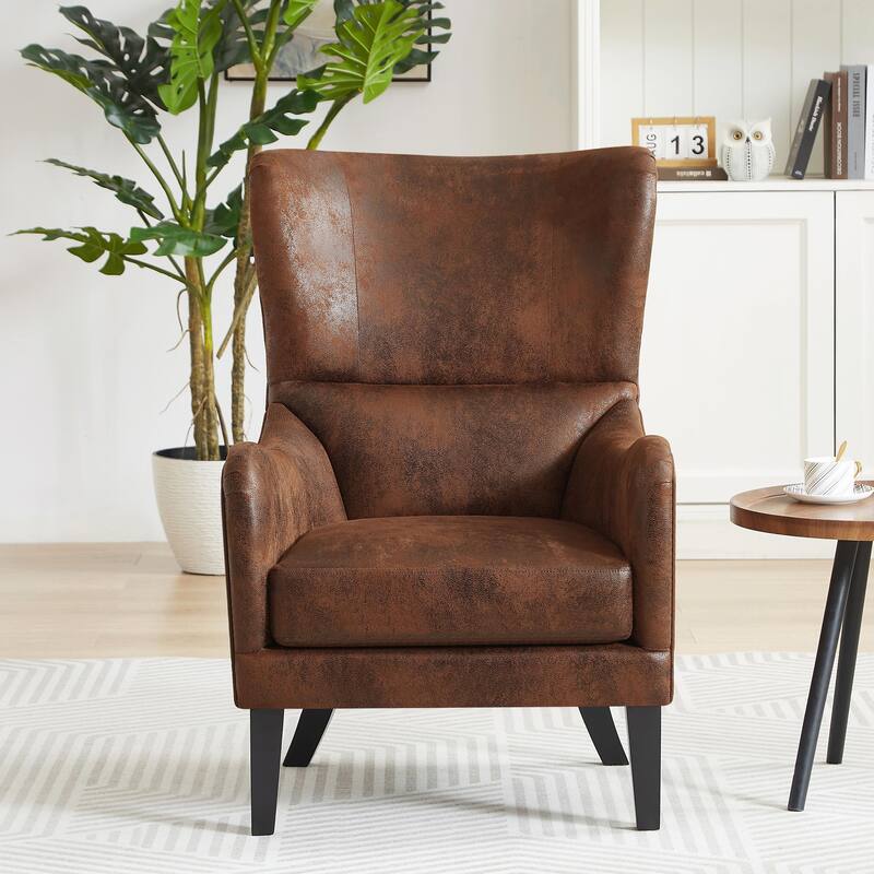 ​Retro Lounge Furniture - Distressed Leather Loo - 1 Chair
