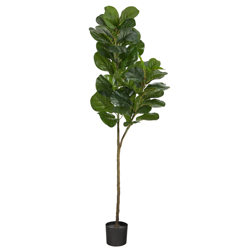 Artificial Fig Tree 4.5ft Indoor Tropical Plant - Realistic Ficus Plant with Planter - Green - 61 Inches and Over