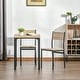 preview thumbnail 7 of 6, HOMCOM Rustic Country Wood Top 3 Piece Kitchen Table Dining Set with 2 Matching Chairs & Versatile Design for Small Space