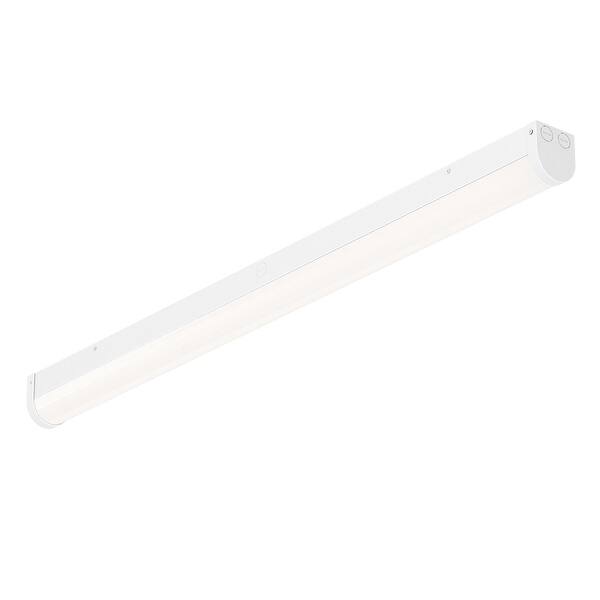 slide 1 of 1, Maxim 57526 Workshop 48" Wide LED Flush Mount Ceiling Fixture White
