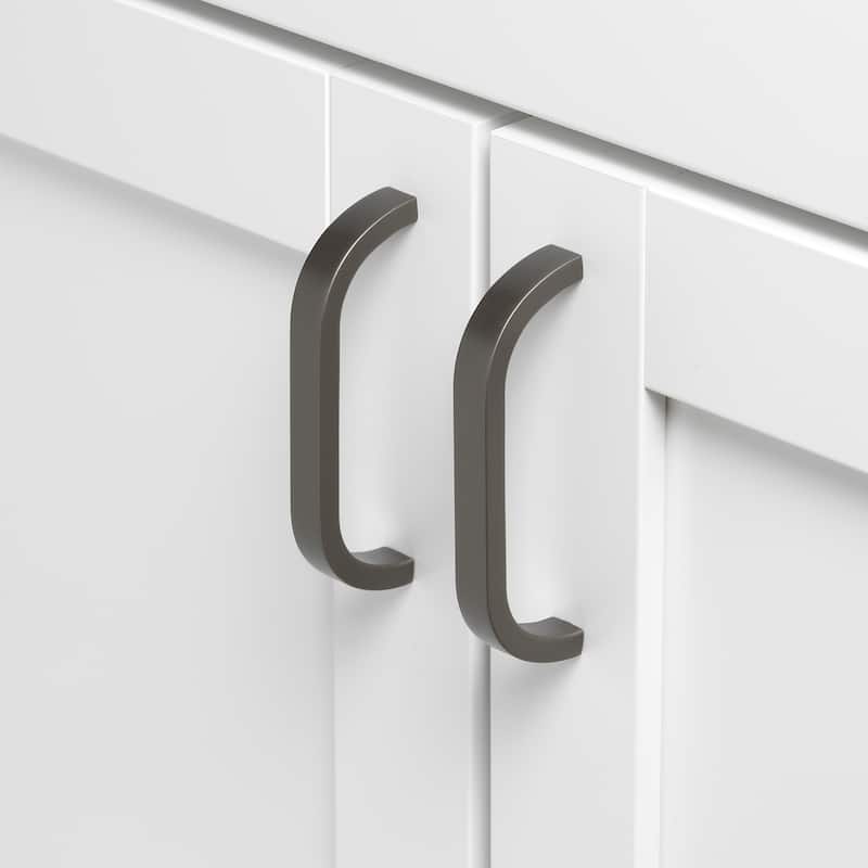 GlideRite 3.75 inch Center Solid Curved Bar Pull Cabinet Hardware Handle, 4843-96-GPH