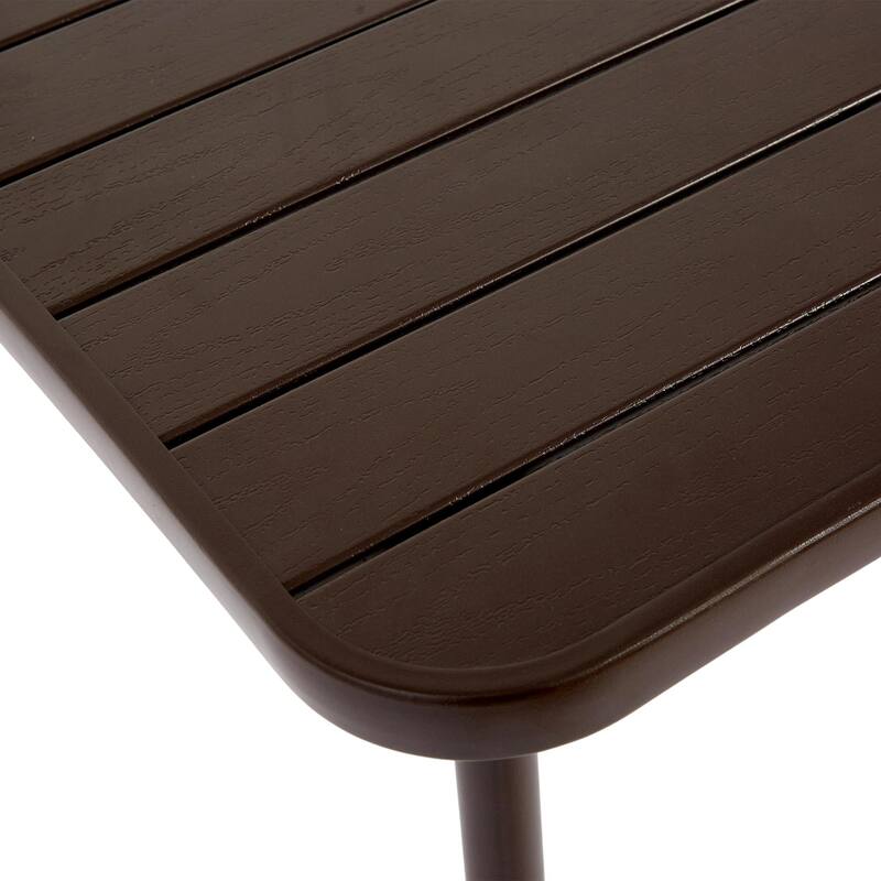 7 Pieces Patio Dining Set, Plastic chair and steel table Outdoor Set, plastic Chairs and Table Set for Garden Patio