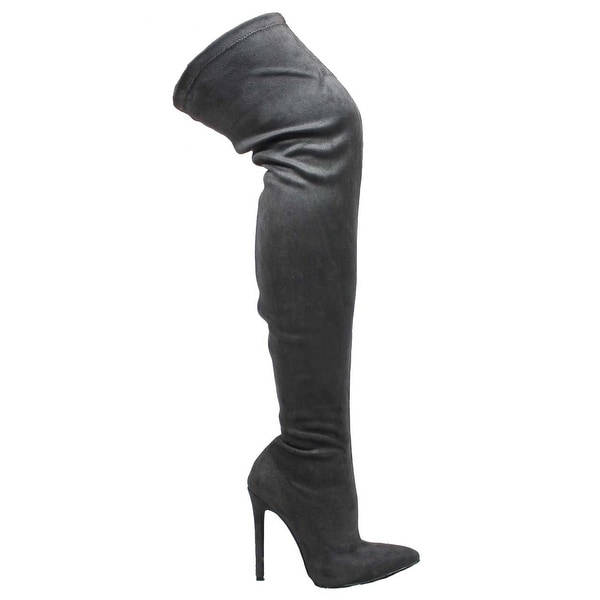 thigh high pointed toe boots