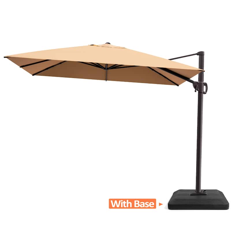 Pellebant 9 FT x 11 FT Outdoor Cantilever-Offset Umbrella with Premium Base Stand