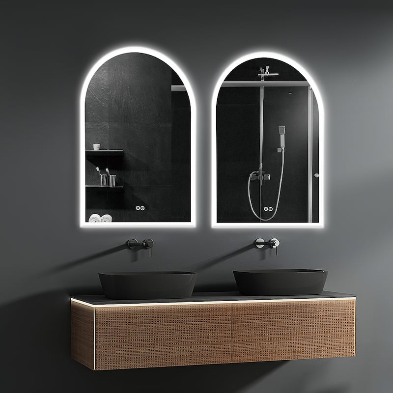 Modern Smart LED Bathroom Fog-free Vanity Arched Mirror