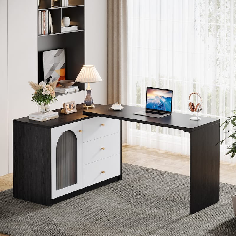 L Shaped Computer Desk Reversible Corner Home Office Desk