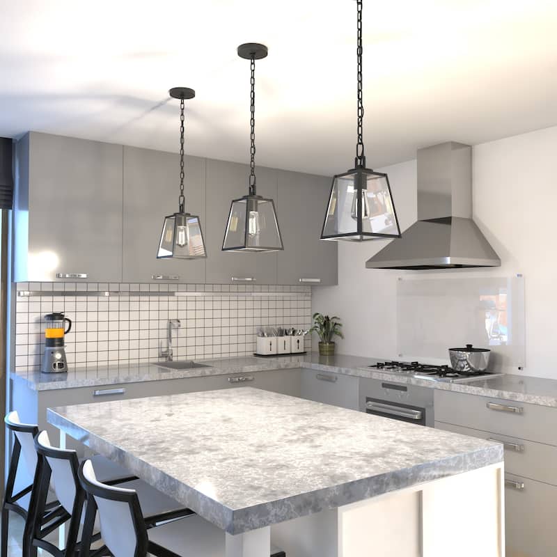 Grant Farmhouse Mini Pendant Ceiling Light Clear Glass