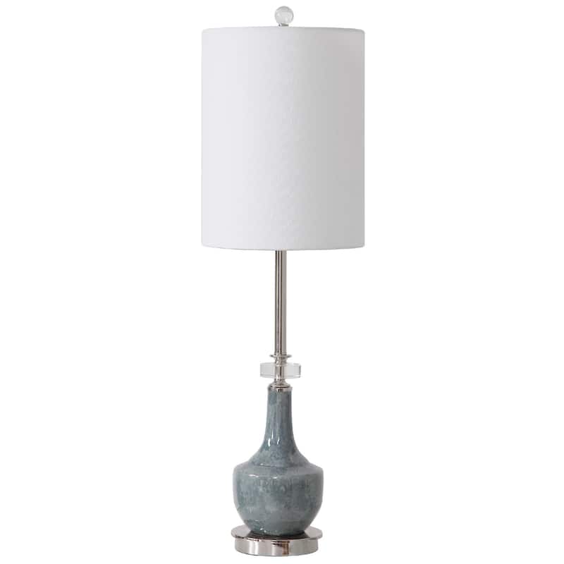Mottled Glaze Buffet Table Lamp - 33" - Blue and White