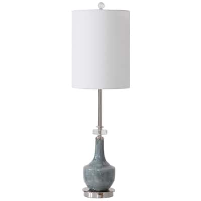 Mottled Glaze Buffet Table Lamp - 33" - Blue and White