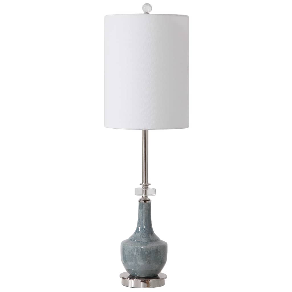 Mottled Glaze Buffet Table Lamp - 33" - Blue and White