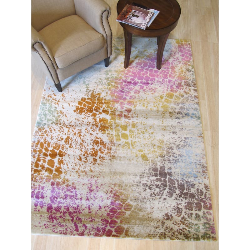 Ivory Bohemian Abstract Capella Rug
